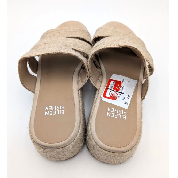 Eileen Fisher Mayla Jute Wedge Espadrille Sandal Women's Natural Size US6.5 EU37 - Picture 6 of 11